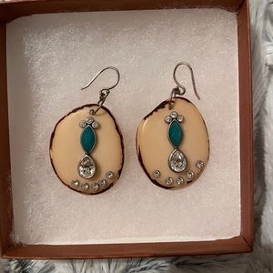 Silpada "Polished Palms Drop Earrings," 1.25" Long